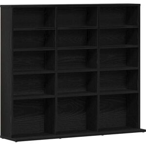 vidaXL CD-kast 100x23x89,5 cm bewerkt hout zwart eikenkleurig vidaXL CD-kast 100x23x89,5 cm bewerkt hout zwart eikenkleurig