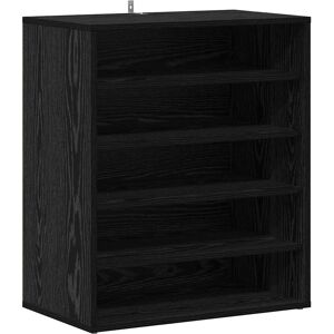vidaXL Schoenenkast met plank Zwart Eiken 60 x 35 x 70 cm Bewerkt hout vidaXL Schoenenkast met plank Zwart Eiken 60 x 35 x 70 cm Bewerkt hout