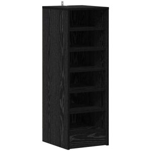 vidaXL Schoenenkast met plank Zwart Eiken 32 x 35 x 90 cm Bewerkt hout vidaXL Schoenenkast met plank Zwart Eiken 32 x 35 x 90 cm Bewerkt hout
