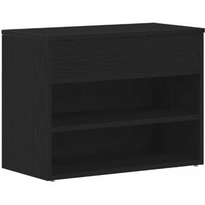 vidaXL Schoenenbank met plank Zwart Eiken 60 x 30 x 45 cm Bewerkt hout vidaXL Schoenenbank met plank Zwart Eiken 60 x 30 x 45 cm Bewerkt hout
