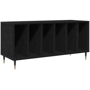 vidaXL Platenkast met plank Zwart Eiken 100 x 38 x 48 cm Bewerkt hout vidaXL Platenkast met plank Zwart Eiken 100 x 38 x 48 cm Bewerkt hout