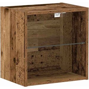 vidaXL Floating Shelf met LED Licht met plank Bruin 40 x 28,5 x 40 cm vidaXL Floating Shelf met LED Licht met plank Bruin 40 x 28,5 x 40 cm