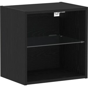 vidaXL Floating Shelf met LED Licht met plank Zwart 40 x 28,5 x 40 cm vidaXL Floating Shelf met LED Licht met plank Zwart 40 x 28,5 x 40 cm