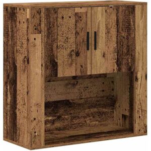 vidaXL Wandkast met plank Oud Hout 80 x 33 x 80 cm Bewerkt hout vidaXL Wandkast met plank Oud Hout 80 x 33 x 80 cm Bewerkt hout