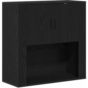 vidaXL Wandkast met plank Zwart eiken 80 x 33 x 80 cm Bewerkt hout vidaXL Wandkast met plank Zwart eiken 80 x 33 x 80 cm Bewerkt hout