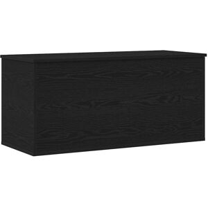 vidaXL Opslagdoos met opslag Zwart eiken 100 x 42 x 46 cm Bewerkt hout vidaXL Opslagdoos met opslag Zwart eiken 100 x 42 x 46 cm Bewerkt hout
