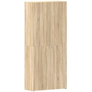 vidaXL Schoenenkast met plank Bruin 80 x 35.5 x 180 cm Bewerkt hout vidaXL Schoenenkast met plank Bruin 80 x 35.5 x 180 cm Bewerkt hout
