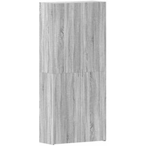 vidaXL Schoenenkast met plank Grijs 80 x 35.5 x 180 cm Bewerkt hout vidaXL Schoenenkast met plank Grijs 80 x 35.5 x 180 cm Bewerkt hout