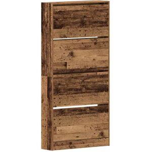 vidaXL Schoenenkast met plank Oudhout 80 x 21 x 163,5 cm Bewerkt hout vidaXL Schoenenkast met plank Oudhout 80 x 21 x 163,5 cm Bewerkt hout