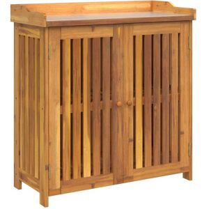 vidaXL Tuinkast met plank Naturel 93 x 41,5 x 98cm Massief Acacia Hout vidaXL Tuinkast met plank Naturel 93 x 41,5 x 98cm Massief Acacia Hout