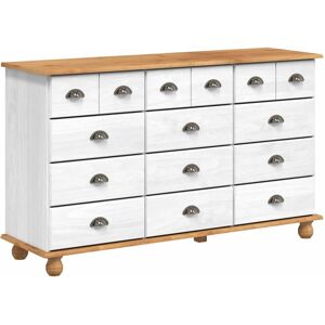 vidaXL Ladeblok ASKIM Wit 79 x 40 x 133,5 cm Massief grenenhout vidaXL Ladeblok ASKIM Wit 79 x 40 x 133,5 cm Massief grenenhout