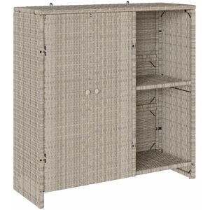vidaXL Opbergkast met plank Lichtgrijs 100 x 36 x 102 cm Rattan vidaXL Opbergkast met plank Lichtgrijs 100 x 36 x 102 cm Rattan