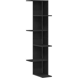 vidaXL Muur Hoekplank met plank Zwart Eiken 36.5 x 36.5 x 140 cm vidaXL Muur Hoekplank met plank Zwart Eiken 36.5 x 36.5 x 140 cm