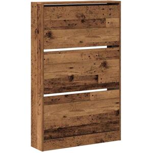 vidaXL Schoenenkast met plank Oudhout 80 x 21 x 125,5 cm Bewerkt hout vidaXL Schoenenkast met plank Oudhout 80 x 21 x 125,5 cm Bewerkt hout