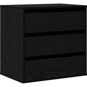 vidaXL Ladekast met lade met opslag Zwart 61 x 41 x 58 cm Bewerkt hout vidaXL Ladekast met lade met opslag Zwart 61 x 41 x 58 cm Bewerkt hout