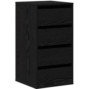 vidaXL Ladekast met lade met opslag Zwart 40 x 41 x 76 cm Bewerkt hout vidaXL Ladekast met lade met opslag Zwart 40 x 41 x 76 cm Bewerkt hout