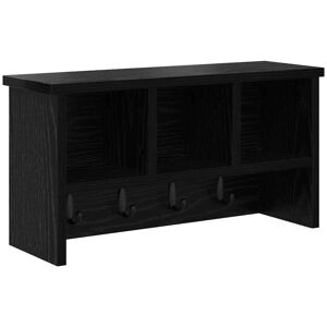 vidaXL Wandgemonteerde kapstok met plank Zwart Eiken 50 x 16 x 26 cm vidaXL Wandgemonteerde kapstok met plank Zwart Eiken 50 x 16 x 26 cm