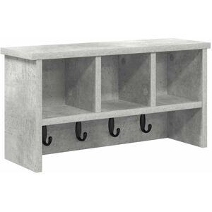 vidaXL Wandgemonteerde kapstok met plank Beton Grijs 50 x 16 x 26 cm vidaXL Wandgemonteerde kapstok met plank Beton Grijs 50 x 16 x 26 cm