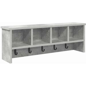 vidaXL Wandgemonteerde kapstok met plank Beton Grijs 75 x 16 x 26 cm vidaXL Wandgemonteerde kapstok met plank Beton Grijs 75 x 16 x 26 cm