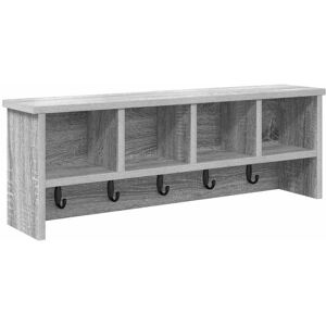 vidaXL Wandgemonteerde kapstok met plank Grijs Sonoma 75 x 16 x 26 cm vidaXL Wandgemonteerde kapstok met plank Grijs Sonoma 75 x 16 x 26 cm
