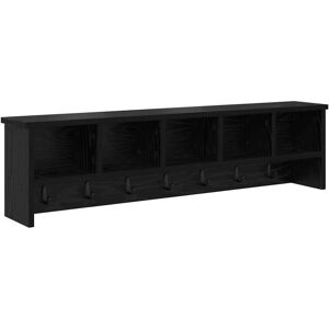 vidaXL Wandgemonteerde kapstok met plank Zwart Eiken 100 x 16 x 26 cm vidaXL Wandgemonteerde kapstok met plank Zwart Eiken 100 x 16 x 26 cm