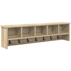 vidaXL Wandgemonteerde kapstok met plank Sonoma Eik 100 x 16 x 26 cm vidaXL Wandgemonteerde kapstok met plank Sonoma Eik 100 x 16 x 26 cm