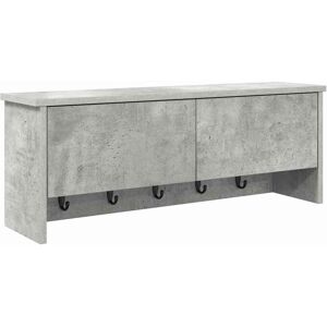 vidaXL Wandgemonteerde kapstok met plank Beton Grijs 80 x 20 x 30 cm vidaXL Wandgemonteerde kapstok met plank Beton Grijs 80 x 20 x 30 cm