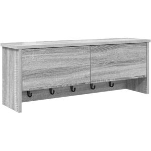 vidaXL Wandgemonteerde kapstok met plank Grijs Sonoma 80 x 20 x 30 cm vidaXL Wandgemonteerde kapstok met plank Grijs Sonoma 80 x 20 x 30 cm