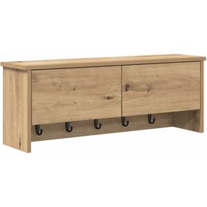 vidaXL Wandgemonteerde kapstok met plank Artisan Eiken 80 x 20 x 30 cm vidaXL Wandgemonteerde kapstok met plank Artisan Eiken 80 x 20 x 30 cm