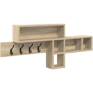 vidaXL Wandgemonteerde kapstok met plank Sonoma Eik 100 x 12 x 43,5 cm vidaXL Wandgemonteerde kapstok met plank Sonoma Eik 100 x 12 x 43,5 cm