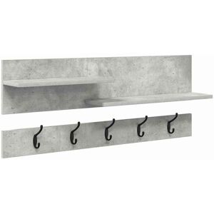 vidaXL Wandgemonteerde kapstok met plank Beton Grijs 90 x 15 x 36 cm vidaXL Wandgemonteerde kapstok met plank Beton Grijs 90 x 15 x 36 cm