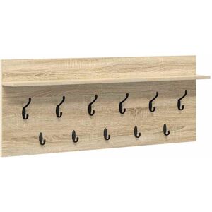 vidaXL Wandgemonteerde kapstok met plank Sonoma Eik 100 x 40 x 12 cm vidaXL Wandgemonteerde kapstok met plank Sonoma Eik 100 x 40 x 12 cm