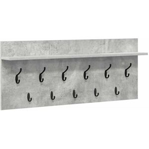 vidaXL Wandgemonteerde kapstok met plank Beton Grijs 100 x 40 x 12 cm vidaXL Wandgemonteerde kapstok met plank Beton Grijs 100 x 40 x 12 cm