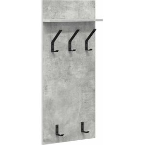 vidaXL Wandgemonteerde kapstok met plank Beton Grijs 40 x 10 x 90 cm vidaXL Wandgemonteerde kapstok met plank Beton Grijs 40 x 10 x 90 cm