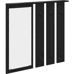 vidaXL Wandgemonteerde kapstok met plank Zwart eiken 84 x 10 x 80 cm vidaXL Wandgemonteerde kapstok met plank Zwart eiken 84 x 10 x 80 cm