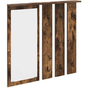 vidaXL Wandgemonteerde kapstok met plank Gerookt eiken 84 x 10 x 80 cm vidaXL Wandgemonteerde kapstok met plank Gerookt eiken 84 x 10 x 80 cm