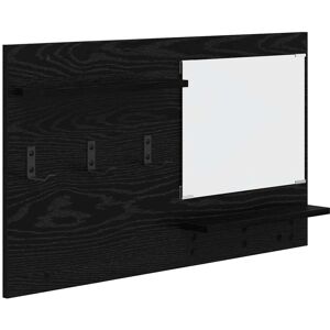 vidaXL Wandgemonteerde kapstok met plank Zwart Eiken 90 x 10 x 50 cm vidaXL Wandgemonteerde kapstok met plank Zwart Eiken 90 x 10 x 50 cm