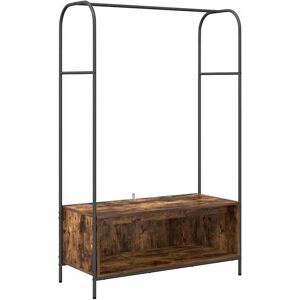 vidaXL Kledingrek Bruin Eiken 100 x 44 x 160 cm Bewerkt hout vidaXL Kledingrek Bruin Eiken 100 x 44 x 160 cm Bewerkt hout