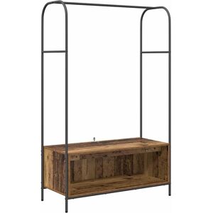 vidaXL Kledingrek Bruin Eiken 100 x 44 x 160 cm Bewerkt hout vidaXL Kledingrek Bruin Eiken 100 x 44 x 160 cm Bewerkt hout