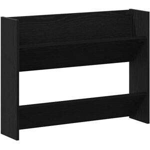 vidaXL Schoenenkast met plank Zwart Eiken 82 x 18 x 60 cm Bewerkt hout vidaXL Schoenenkast met plank Zwart Eiken 82 x 18 x 60 cm Bewerkt hout