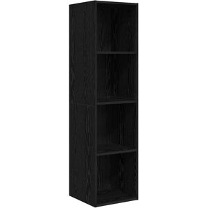vidaXL Tv-meubelset Zwart Eiken 37 x 37 x 142,5 cm Bewerkt hout vidaXL Tv-meubelset Zwart Eiken 37 x 37 x 142,5 cm Bewerkt hout