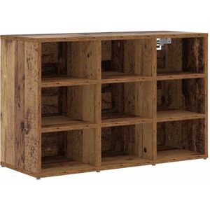 vidaXL Schoenenkast met plank Oudhout 77,5 x 30 x 51 cm Bewerkt hout vidaXL Schoenenkast met plank Oudhout 77,5 x 30 x 51 cm Bewerkt hout