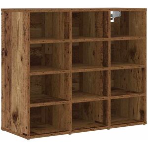vidaXL Schoenenkast met plank Oudhout 77,5 x 30 x 67 cm Bewerkt hout vidaXL Schoenenkast met plank Oudhout 77,5 x 30 x 67 cm Bewerkt hout