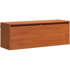 vidaXL Wandkast met plank Wasbruin 100 x 30 x 35 cm Massief grenenhout vidaXL Wandkast met plank Wasbruin 100 x 30 x 35 cm Massief grenenhout