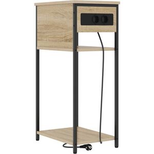 vidaXL Nachtkastje Sonoma Eik 41 x 28 x 76 cm Bewerkt hout vidaXL Nachtkastje Sonoma Eik 41 x 28 x 76 cm Bewerkt hout
