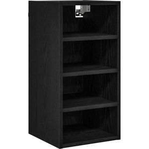 vidaXL Hangkast met plank Zwart eiken 30 x 29,5 x 60 cm Bewerkt hout vidaXL Hangkast met plank Zwart eiken 30 x 29,5 x 60 cm Bewerkt hout