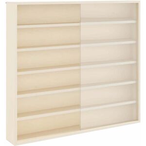 vidaXL Wanddisplaykast met plank Beige 60 x 8,5 x 54 cm Multiplex vidaXL Wanddisplaykast met plank Beige 60 x 8,5 x 54 cm Multiplex