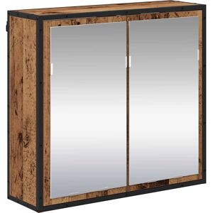 vidaXL Wandplank met plank Wandgemonteerd Oudhout 65 x 20 x 60 cm vidaXL Wandplank met plank Wandgemonteerd Oudhout 65 x 20 x 60 cm
