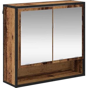 vidaXL Wandplank met plank Wandgemonteerd Oudhout 65 x 20 x 60 cm vidaXL Wandplank met plank Wandgemonteerd Oudhout 65 x 20 x 60 cm
