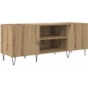 vidaXL Platenkast met plank met opslag Artisan Eiken 121 x 38 x 48 cm vidaXL Platenkast met plank met opslag Artisan Eiken 121 x 38 x 48 cm